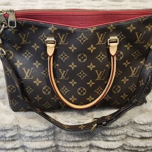 Louis Vuitton Monogram Fuchsia Pallas MM Shoulder Bag